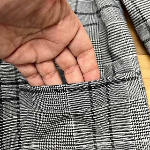Laundry by Shelli Segal Professional Blazer Black and White Plaid Stretch Sz 10 - Picture 6 of 14